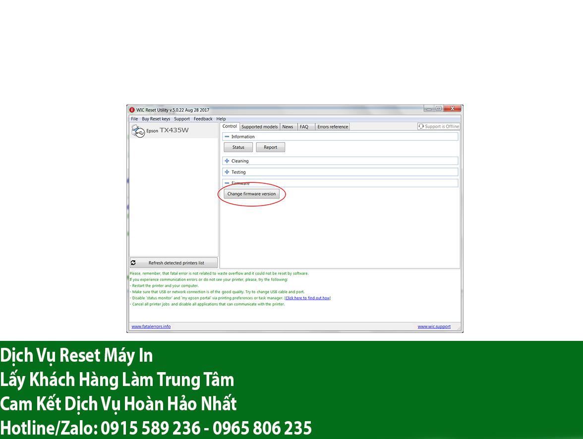 Key Firmware May In Epson TX435W Step 2